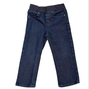 Cherokee Jegging 5-Pocket Sparkly Dark Wash Size 18 Months